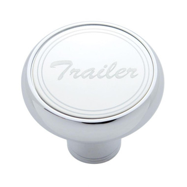 "Trailer" Deluxe Air Valve Knob - Stainless Plaque W/ Cursive Script