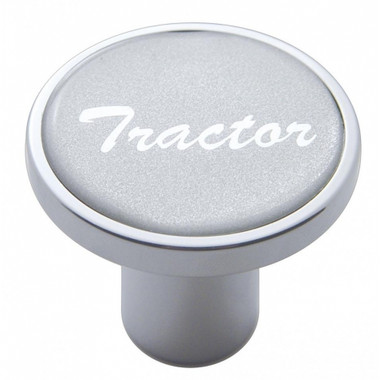 "Tractor" Air Valve Knob - Silver Glossy Sticker