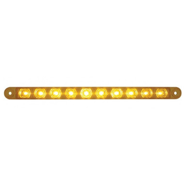 10 LED 9" Turn Signal Light Bar - Amber LED/Amber Lens
