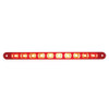 10 LED 9" Stop, Turn & Tail Light Bar Only - Red LED/Red Lens