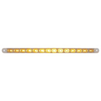 14 LED 12" Turn Signal Light Bar - Amber LED/Clear Lens