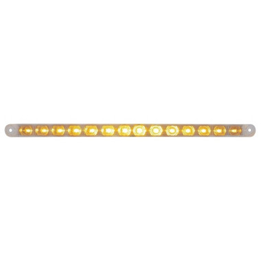 14 LED 12" Turn Signal Light Bar - Amber LED/Clear Lens