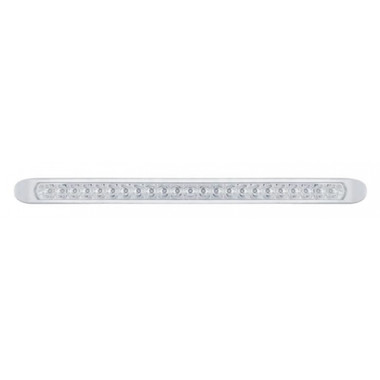 23 LED 17 1/4" Reflector Turn Signal Light Bar W/ Bezel - Amber LED/Clear Lens