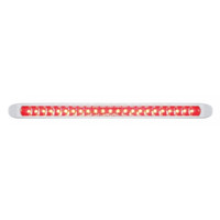23 LED 17 1/4" Reflector Stop, Turn & Tail Light Bar W/ Bezel - Red LED/Red Lens