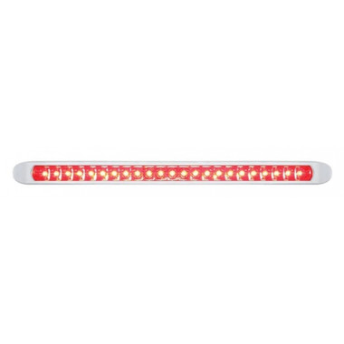 23 LED 17 1/4" Reflector Stop, Turn & Tail Light Bar W/ Bezel - Red LED/Red Lens