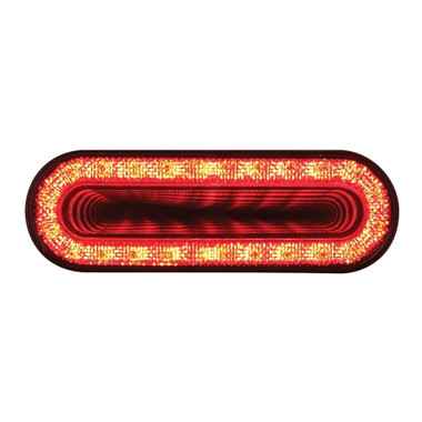 24 LED 6" Oval Mirage Stop, Turn & Tail Light - Red LED/Clear Lens