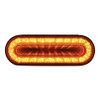 24 LED 6" Oval Mirage Turn Signal Light - Amber LED/Amber Lens