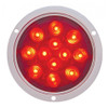 12 LED 4" Deep Dish Stop, Turn & Tail Light - Red LED/Red Lens