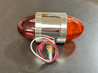 DOUBLE FACE PEDESTAL DIE CAST HOUSING WITH DARK AMB & RED GLASS WATERMELON LENS 1157
