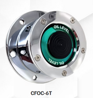 Chrome Plated Billet Aluminum Front Oil Cap Covers​ for 4-1/2" Bolt Pattern with TEAL WINDOW Sold as a set of 2