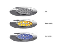 Dual Revolution M1 Style Amber Marker / Blue Marker LED (10 Diodes