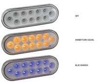 Dual Revolution Oval STT Amber/Blue