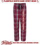 Garnet/Black Boxercraft Flannel Pants with white "Marching Tigers" down left leg