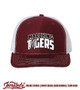 Cardinal/white Richardson trucker snapback cap with PN Marching Tigers embroidered logo