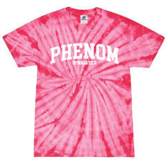 Phenom Gymnastics Pink Collegiate Tie Dye T-Shirt