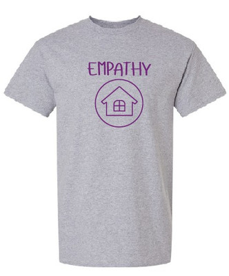 Grey Short Sleeve T-Shirt with Wilson Creek Empathy logo