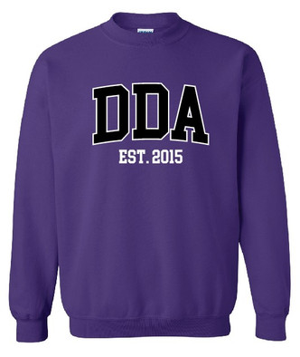 DDA EST 2015 Purple Crewneck Sweatshirt