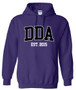 DDA EST. 2015 Purple Cotton/Poly Hooded Sweatshirt