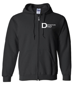 Black DDA Full Zip Hooded Sweatshirt