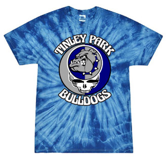 TP Bulldogs Skull Tie Dye T-Shirt