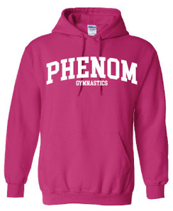Phenom Gymnastics Collegiate Pink Hooded Sweatshirt