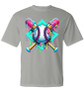 Baseball Drip Premium Performance Silver T-Shirt
