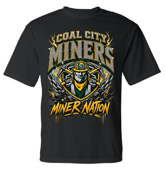 Coal City Miner Nation Performance T-Shirt Black