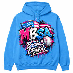 MBSA Baseball Lifestyle Light Blue Hoodie