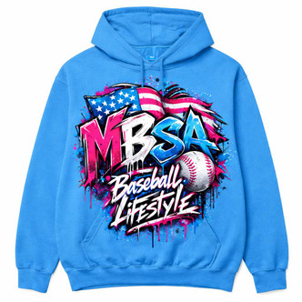 MBSA Baseball Lifestyle Light Blue Hoodie