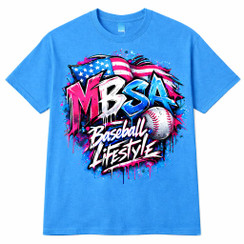 MBSA Baseball Lifestyle Light Blue T-Shirt