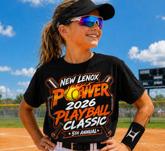 New Lenox Power 2026 PlayBall Classic Black T-Shirt