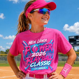 New Lenox Power 2026 PlayBall Classic Pink T-Shirt