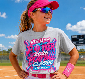 New Lenox Power 2026 PlayBall Classic Gray T-Shirt