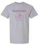 Grey Short Sleeve T-Shirt with Wilson Creek Perseverance logo