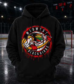 Midwest Blackbirds Drip Hooded Sweatshirt Black