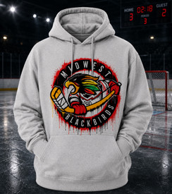Midwest Blackbirds Drip Hooded Sweatshirt Grey