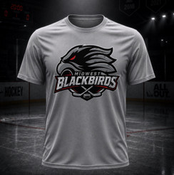 Midwest Blackbirds Blackout T-Shirt Gray