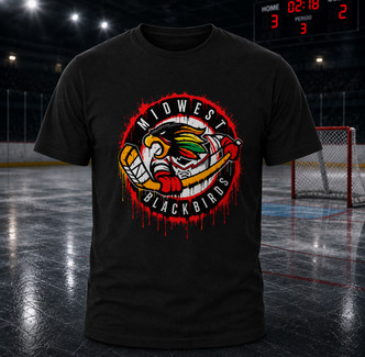 Midwest Blackbirds Drip T-Shirt Black