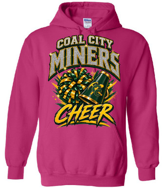 Coal City Miners Cheer Hoodie Pink