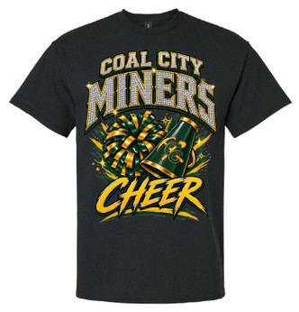 Coal City Miners Cheer Cotton T-Shirt Black