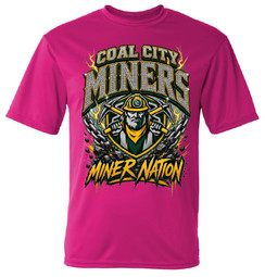 Coal City Miner Nation Performance T-Shirt Pink