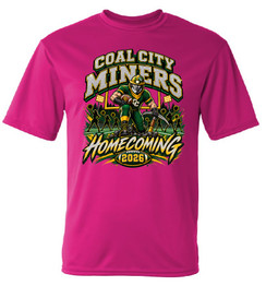 Coal City Miners Homecoming Performance T-Shirt Pink