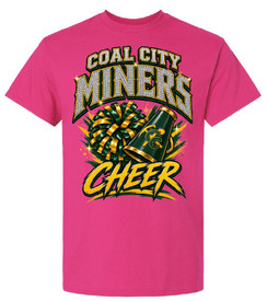 Coal City Miners Cheer Cotton T-Shirt Pink