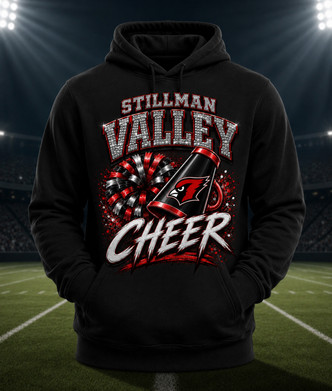 Stillman Valley Black Cheer Hype Hoodie