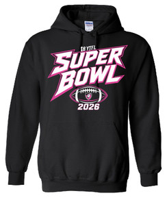 I8 Super Bowl 2026 Black Hoodie Pink
