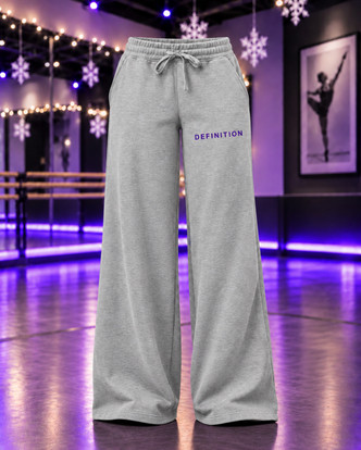 DEFINITION Heather Gray Wide Leg Pants