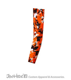 Orange/Black/White Digital Camo Arm Sleeve