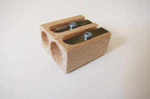 wooden pencil sharpener