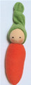 Organic Cotton Soft Baby Rattle - Carrot