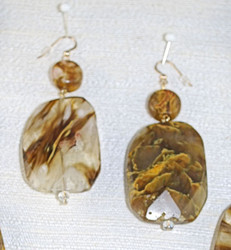 Detail view of Drop Earrings, (very light weight)